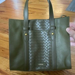 Fossil Kingston Satchel Green Moss